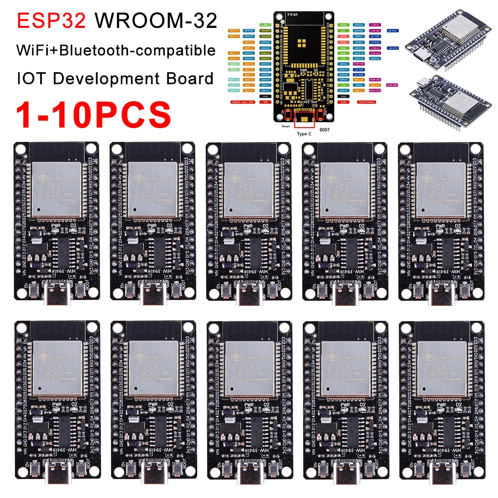 Esp32 Wifi Bluetooth Module - 1-10 adet ESP32 geliştirme kurulu kablosuz