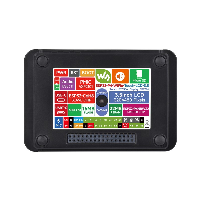 Esp32 P4 - Waveshare ESP32-P4 Wi-Fi 6 Vision Board: