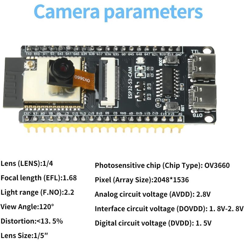 OV3660 Kamerası, N16R8 Modülü, - Esp32 Wifi Bluetooth Module incelemesi ve fiyatı