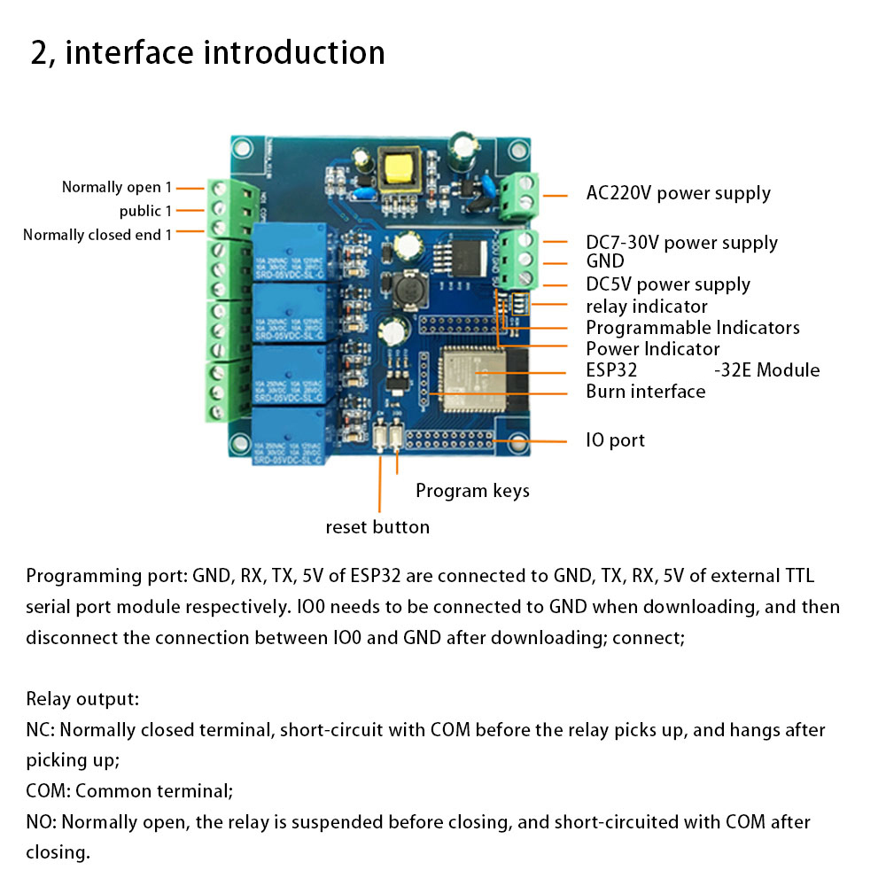 ESP32 Röle Geliştirme Kartı AC - Esp32 Uart Module incelemesi ve fiyatı