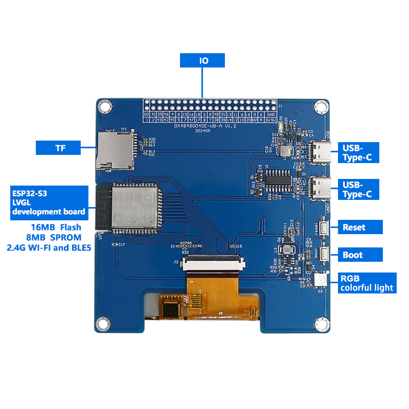 4 inç 480 × 480 IPS TFT Kare E - Esp32 Uart Module incelemesi ve fiyatı